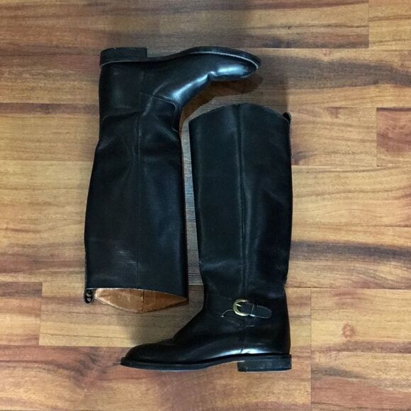 ⛔️HP 11/5⛔️GUC 9 West Black Leather Knee High Boot - Picture 5 of 6